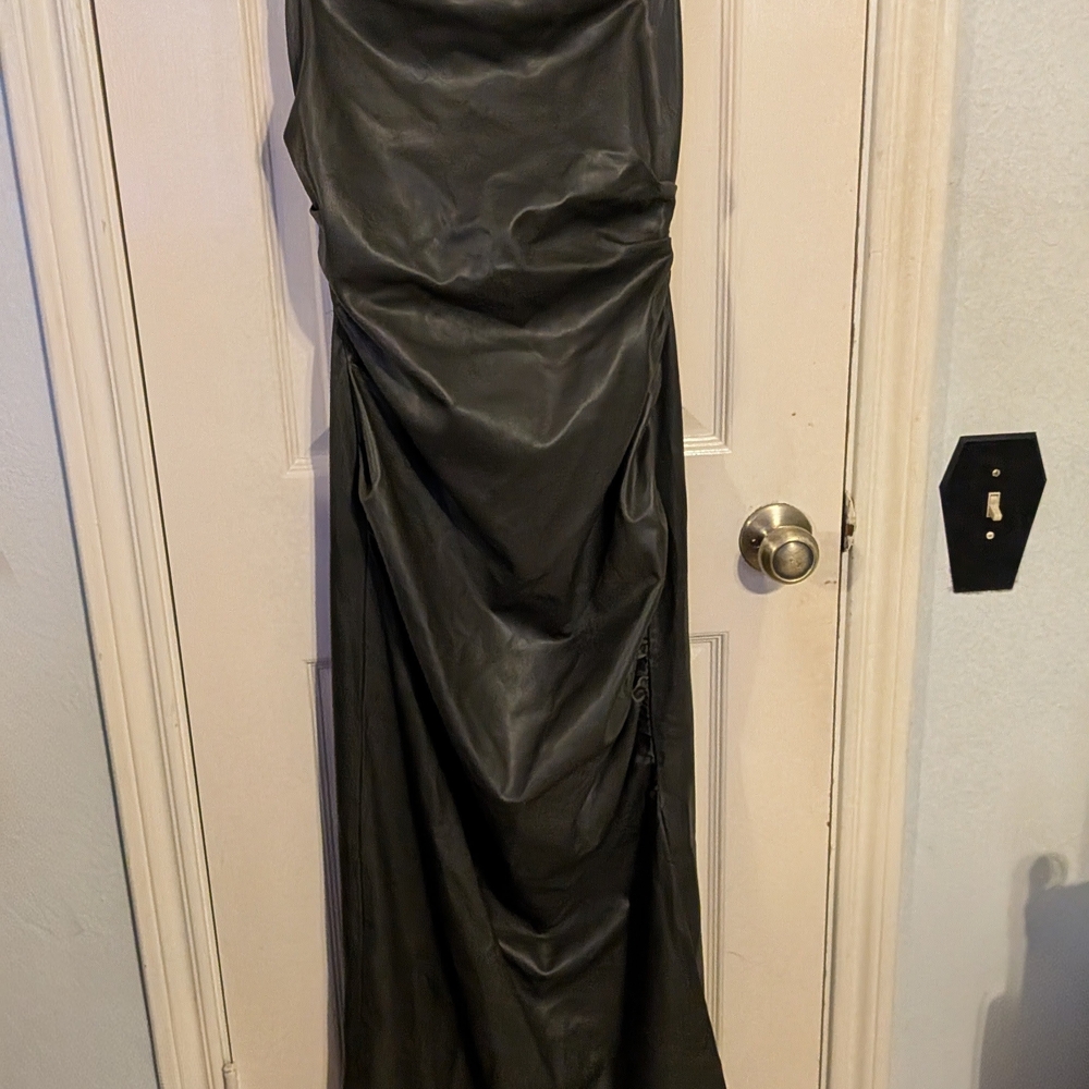 Zara Khaki Strapless Dress